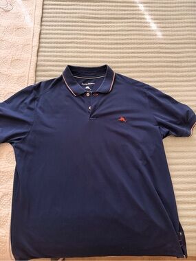 Tommy Bahama Navy Polo with red Accents